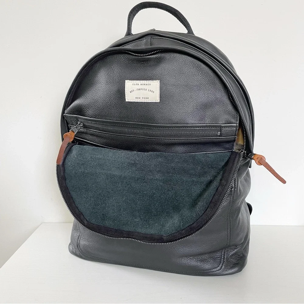Club Monaco rare full leather large backpack heavy duty